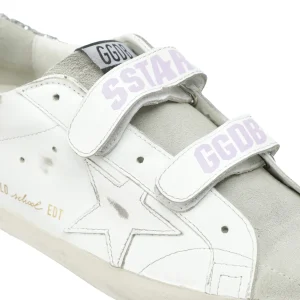 Prix très abordable GOLDEN GOOSE Baskets Old School Glitter Cuir Blanc 14