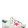 GOLDEN GOOSE Baskets Homme Superstar Cuir Blanc Rose Vert mode pas cher 22