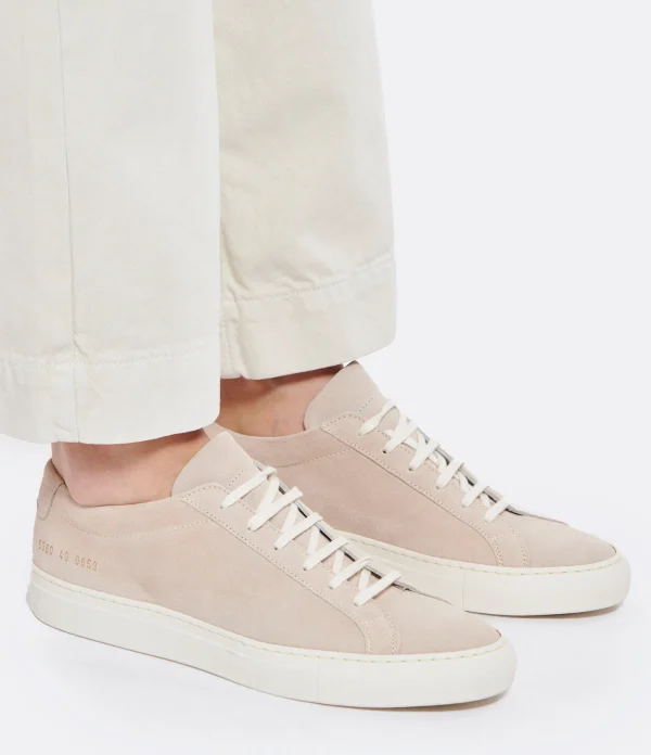 COMMON PROJECTS Baskets Achilles Cuir Suédé Nude grande promotion 6