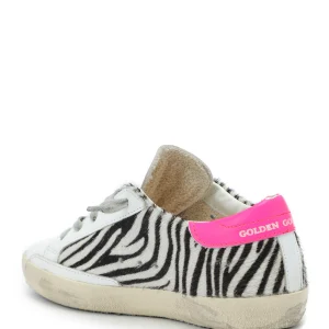 meilleur cadeau GOLDEN GOOSE Baskets Bébé Superstar Cuir Horsy Zèbre Rose 10