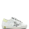 GOLDEN GOOSE Baskets Bébé Old School Cuir Blanc Jaune guranteed de qualité 16