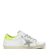 soldes ligne GOLDEN GOOSE Baskets Homme Superstar Cuir Blanc Jaune 14