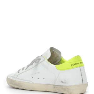 soldes ligne GOLDEN GOOSE Baskets Homme Superstar Cuir Blanc Jaune 10