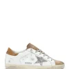 de garantie authentique GOLDEN GOOSE Baskets Superstar Cuir Blanc Glitter Marron 20