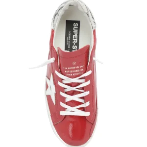 marque pas cher GOLDEN GOOSE Baskets Superstar Cuir Rouge Zèbre 10