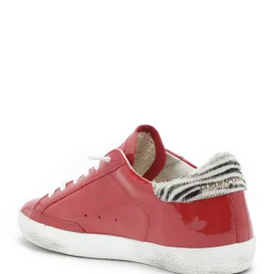 marque pas cher GOLDEN GOOSE Baskets Superstar Cuir Rouge Zèbre 12