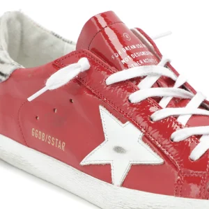 marque pas cher GOLDEN GOOSE Baskets Superstar Cuir Rouge Zèbre 14