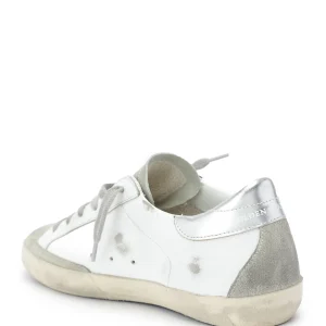 prix abordable GOLDEN GOOSE Baskets Superstar Cuir Blanc Argenté 13