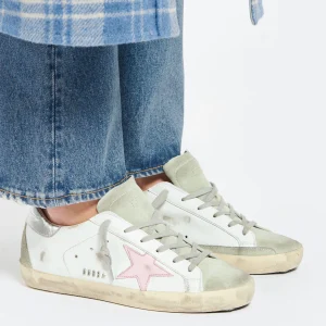 prix abordable GOLDEN GOOSE Baskets Superstar Cuir Blanc Argenté 17