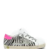 nouveau produit GOLDEN GOOSE Baskets Enfant Superstar Cuir Zèbre Rose 23