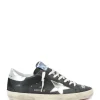 GOLDEN GOOSE Baskets Homme Superstar Cuir Noir Argenté pas cher en vente 28