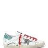 prix le plus bas GOLDEN GOOSE Baskets Superstar Cuir Blanc Glitter Bleu 16