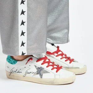 prix le plus bas GOLDEN GOOSE Baskets Superstar Cuir Blanc Glitter Bleu 16