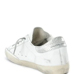 GOLDEN GOOSE Baskets Superstar Sérigraphie Cuir Blanc destockage 12