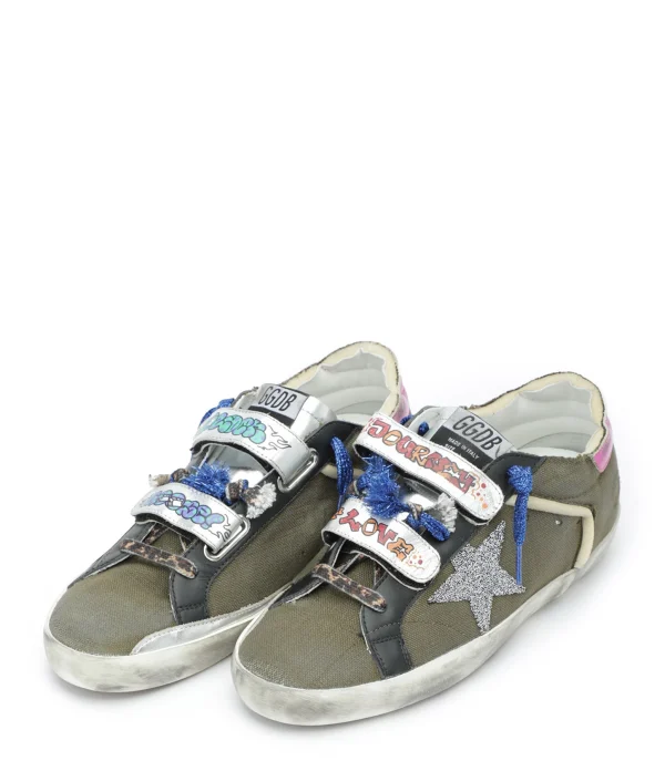 Couleurs variées GOLDEN GOOSE Baskets Old School Toile Vert 5