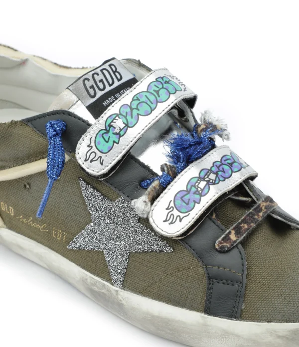 Couleurs variées GOLDEN GOOSE Baskets Old School Toile Vert 6