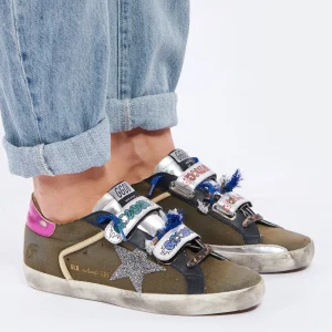 Couleurs variées GOLDEN GOOSE Baskets Old School Toile Vert 22