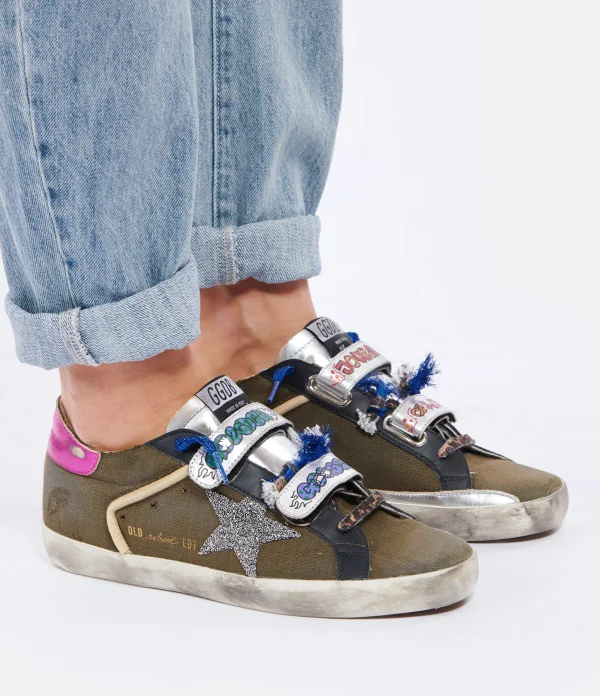 Couleurs variées GOLDEN GOOSE Baskets Old School Toile Vert 7