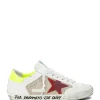 GOLDEN GOOSE Baskets Homme Superstar Cuir Blanc Rouge Jaune meilleur cadeau 20