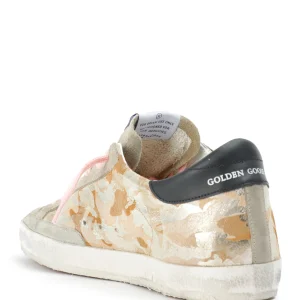 marques pas cher GOLDEN GOOSE Baskets Superstar Cuir Militaire Doré 12