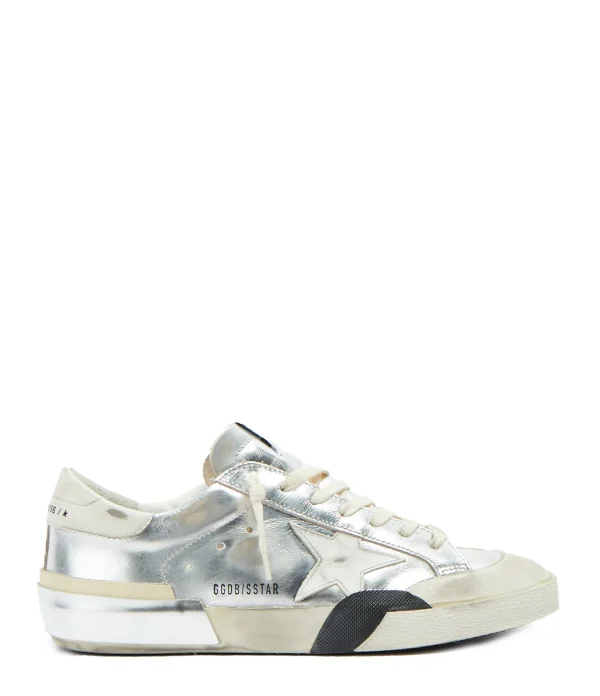 en ligne officielle GOLDEN GOOSE Baskets Homme Superstar Cuir Argenté Blanc 1